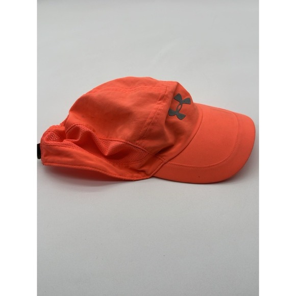 Under Armour Women Free Fit Hat Adjustable Running Hike Golf Cap UA Neon Orange - Picture 3 of 8